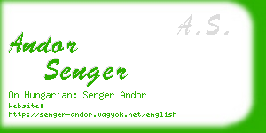 andor senger business card